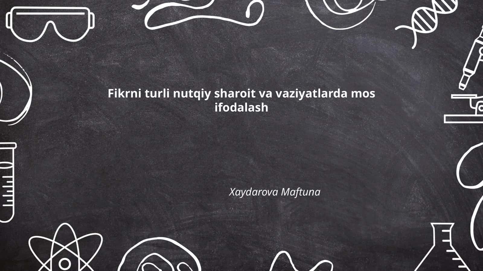 Kundalik suhbatlar 1