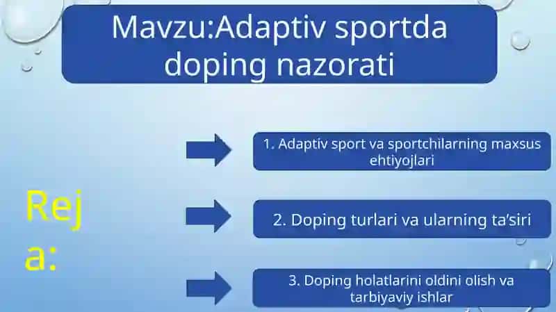 Adaptiv sportda doping nazorati