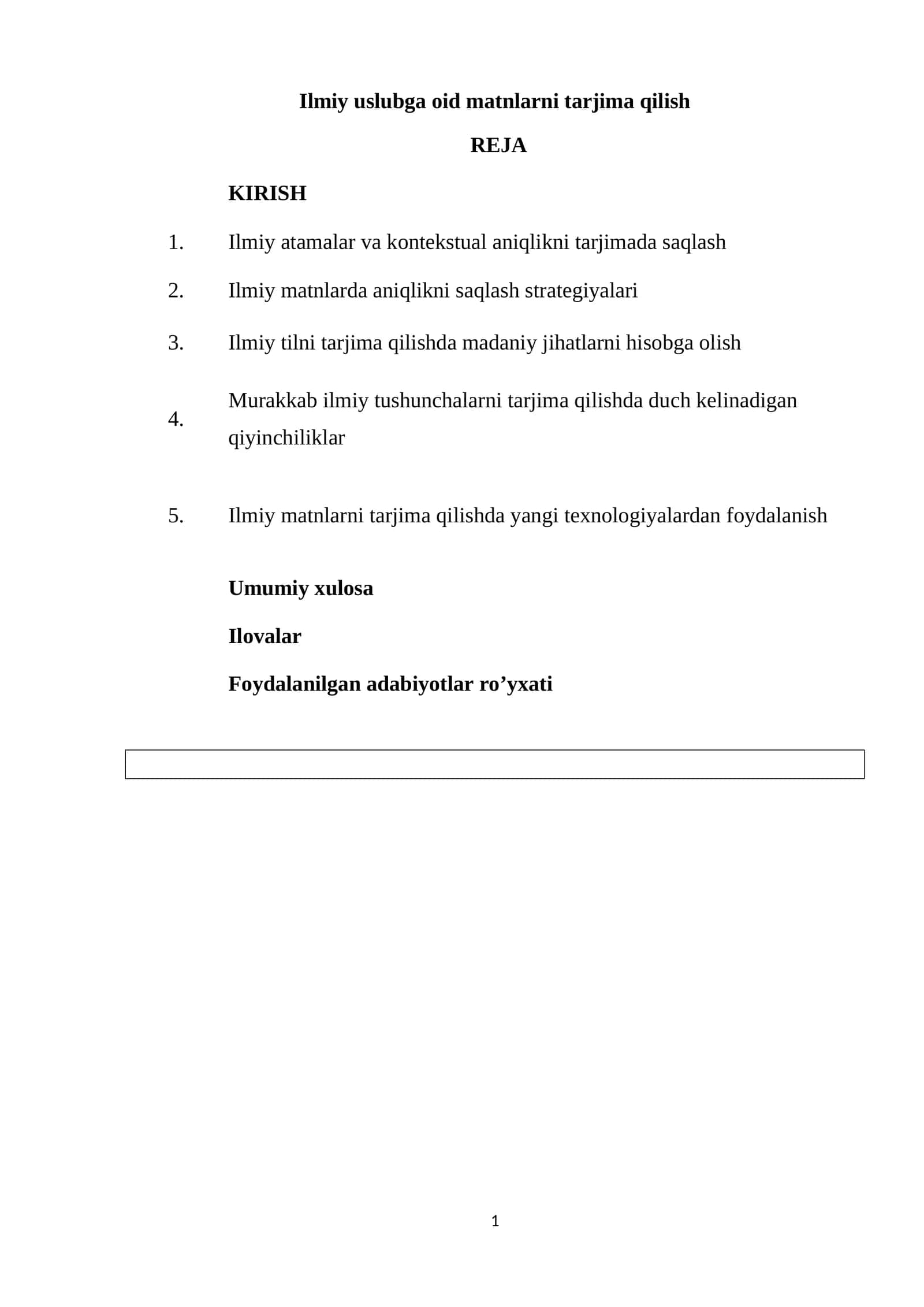 Ilmiy uslubga oid matnlarni tarjima qilish 1