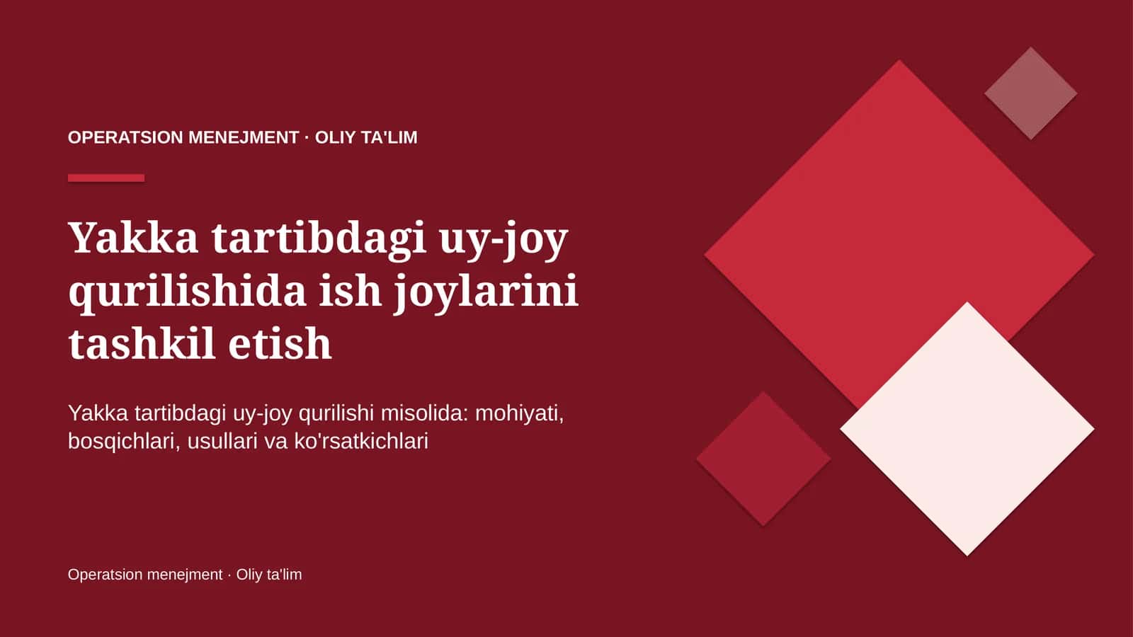 yakka tartibdagi uy joy qurilishida ish joylarini tashkil etish 5058 1