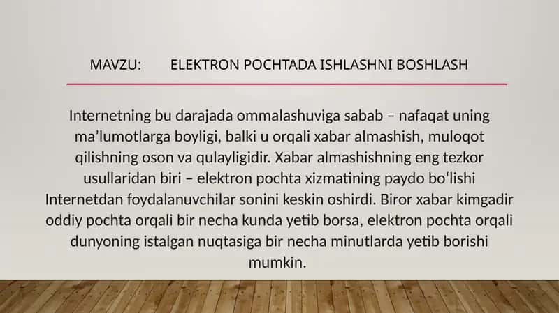 Elektron pochta 1