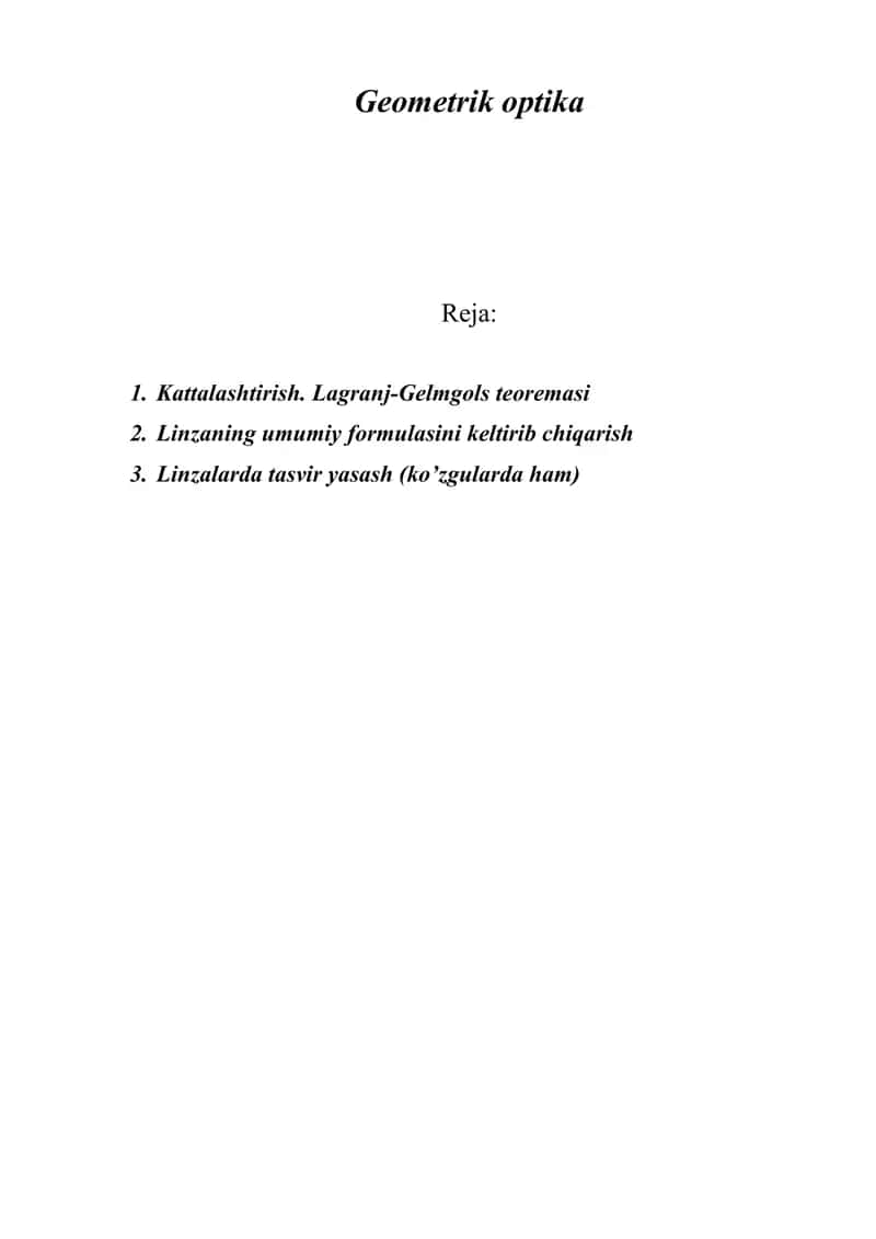Geometrik optika 1