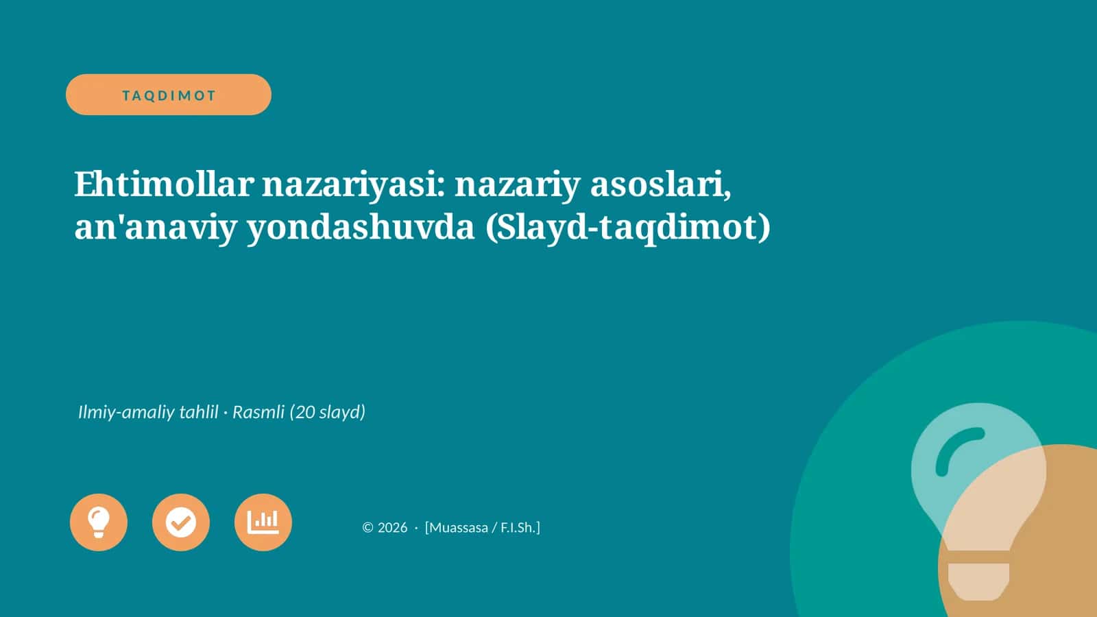 Ehtimollar nazariyasi 1