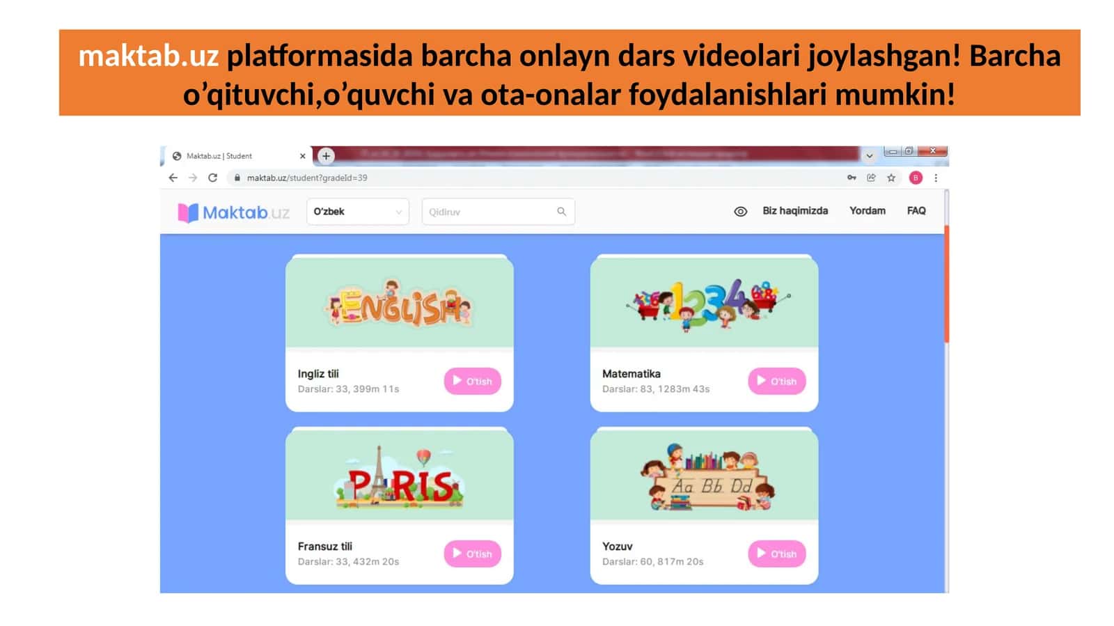 ITSM «Smart Land»interaktivvirtualta’limplatformasi 1