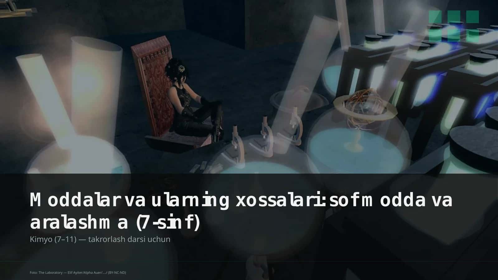 Moddalar va ularning xossalari: sof modda va aralashma (7-sinf) 1