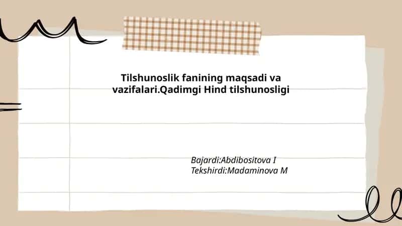 Qadimgi Hind tilshunosligi 1
