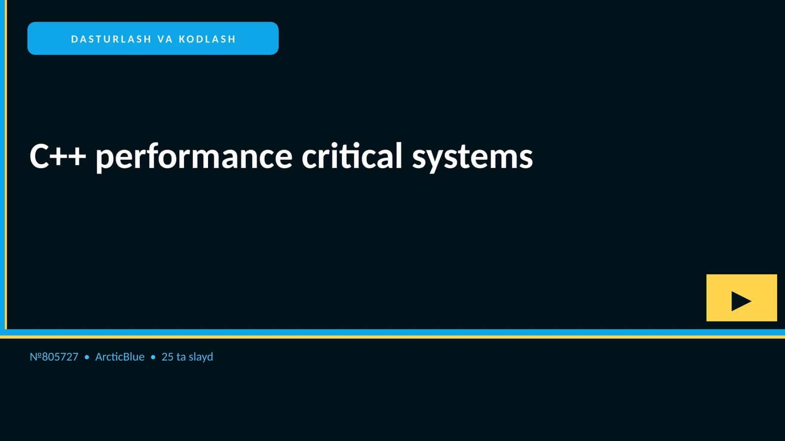C++ performance critical systems 1