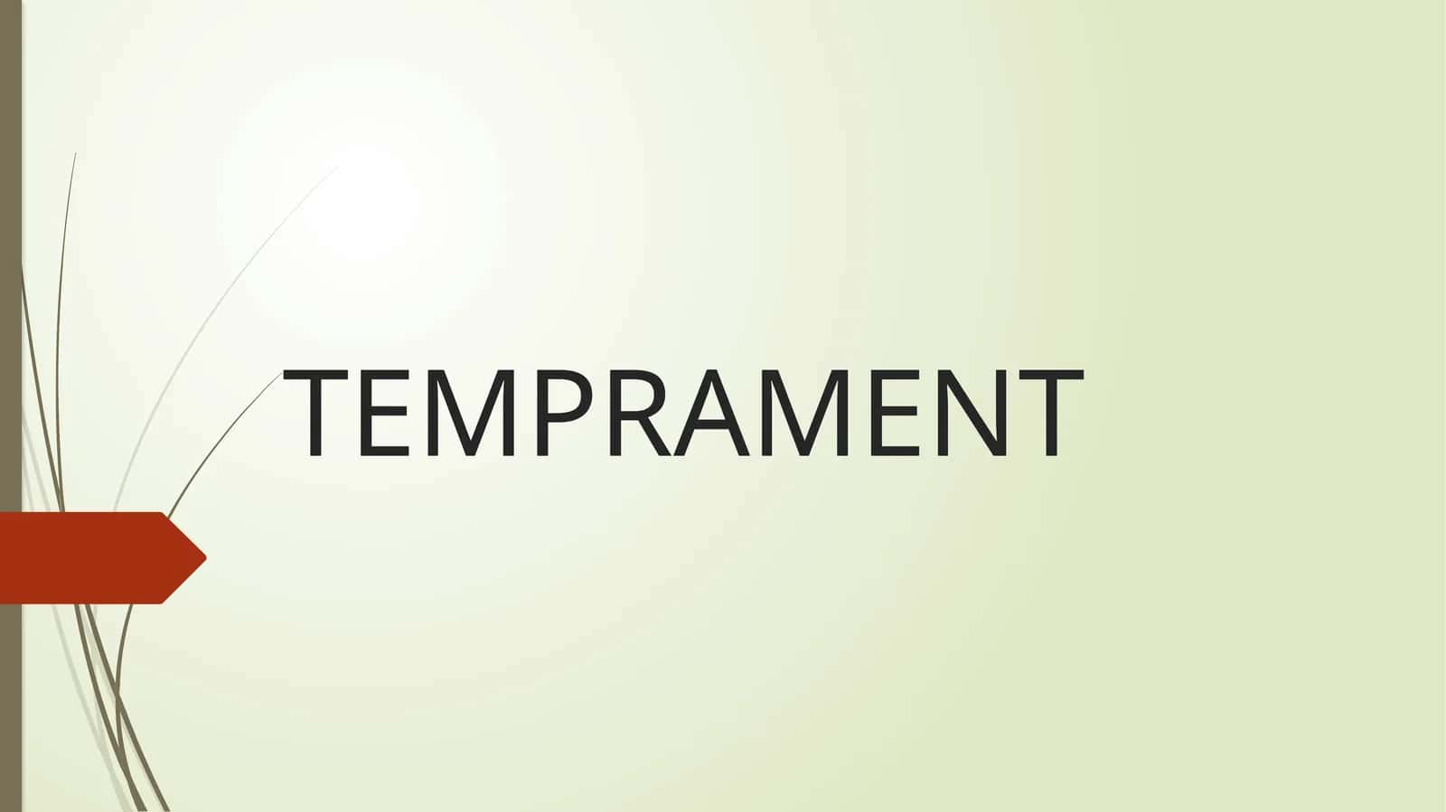 TEMPERAMENT 1