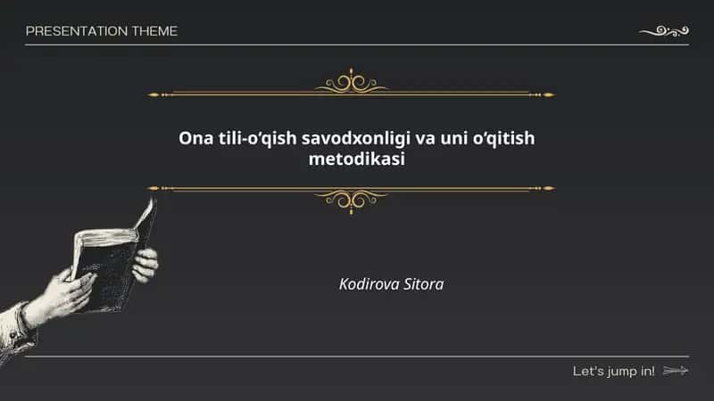 Ona tili-o‘qish savodxonligi va uni o‘qitish metodikasi 1