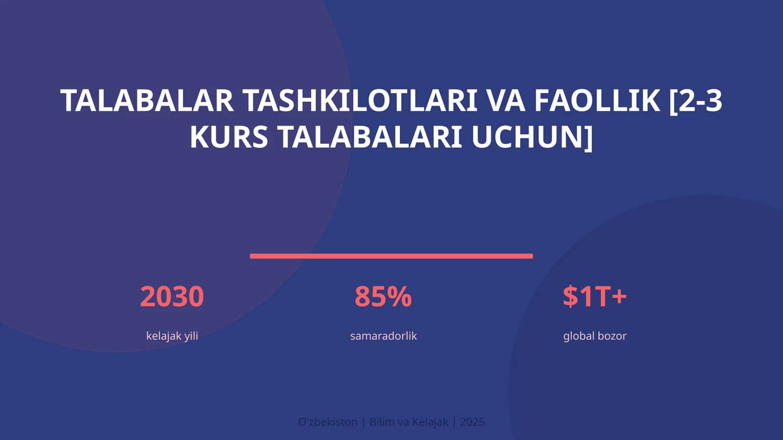 Talabalar tashkilotlari va faollik [2-3 kurs talabalari uchun] 1