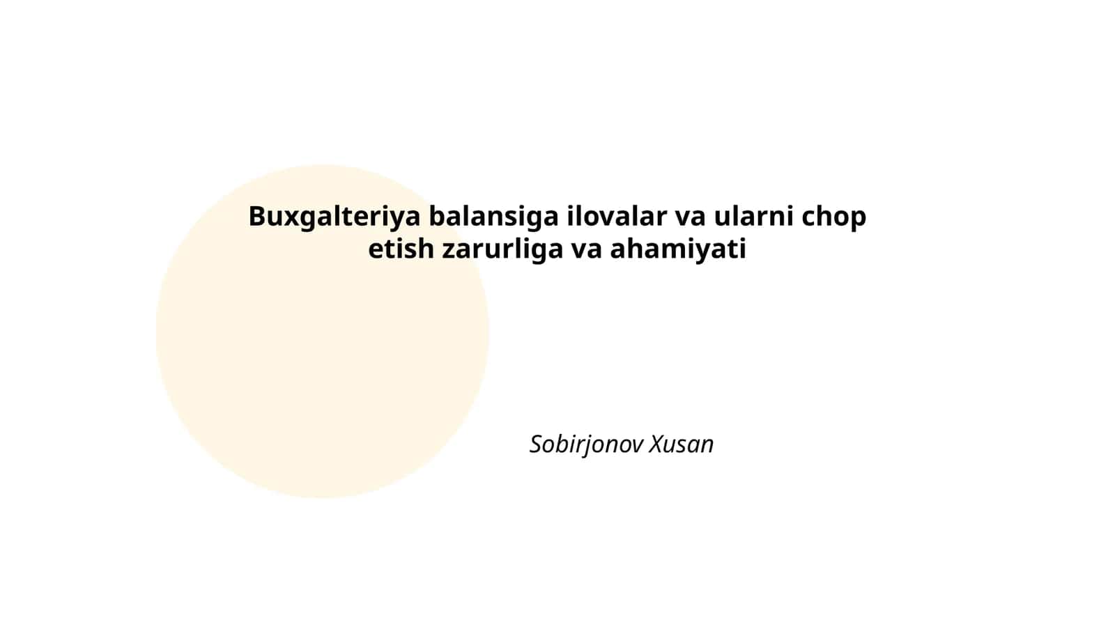 Buxgalteriya balansiga ilovalar va ularni chop etish zarurliga va ahamiyati 1