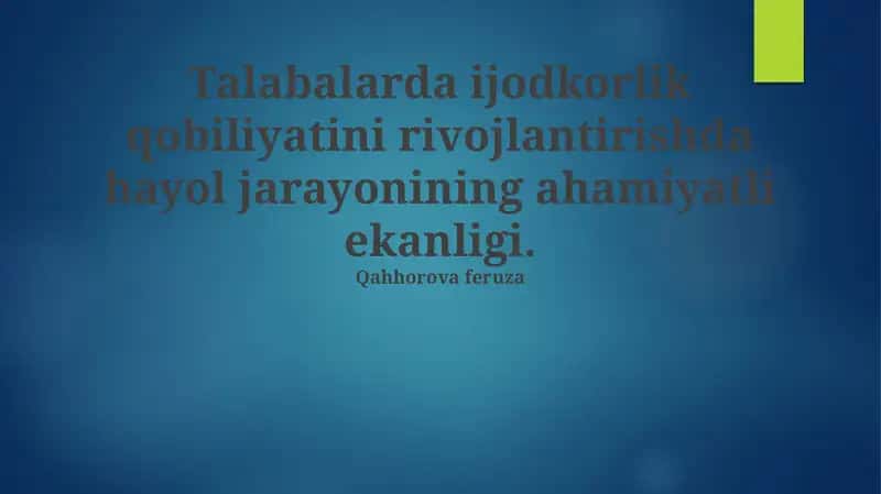 Tasavvur jarayoni 1