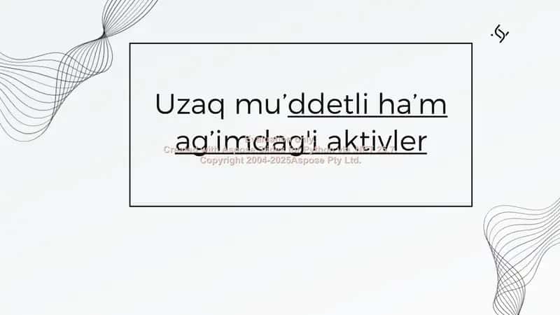 Aktivlar haqida taqdimot 1
