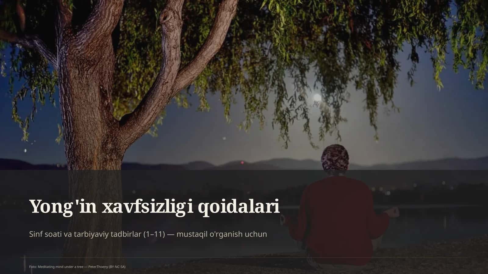 Yong'in xavfsizligi qoidalari 1