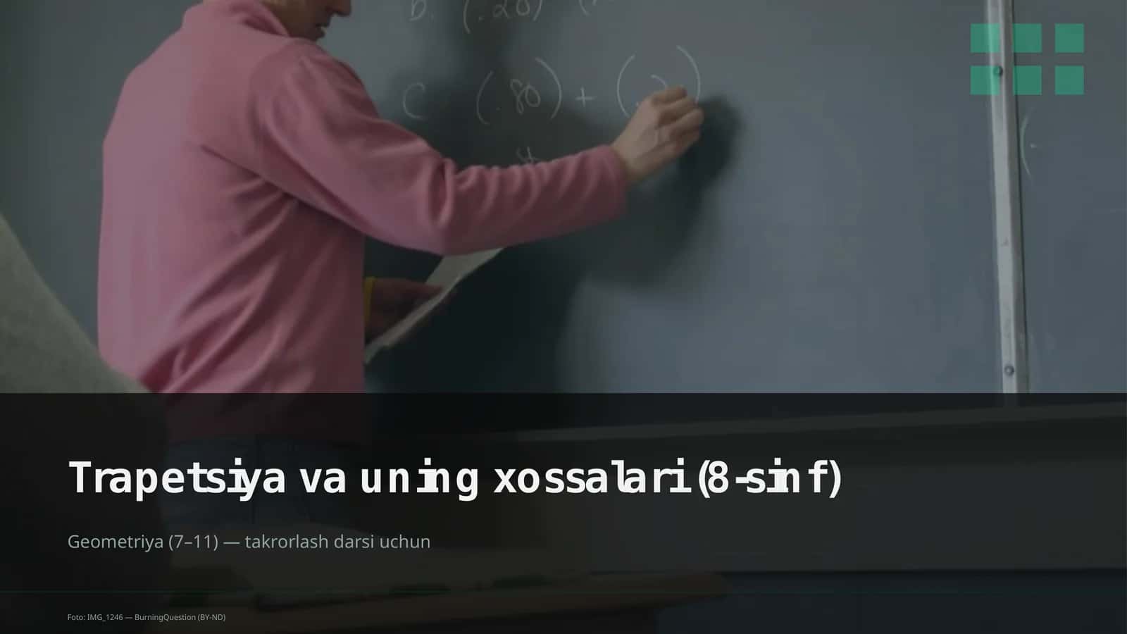 Trapetsiya va uning xossalari (8-sinf) 1