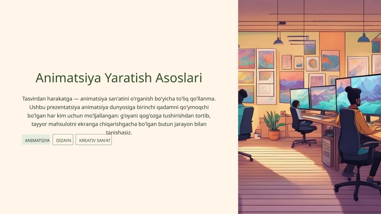 Animatsiya Yaratish Asoslari 1