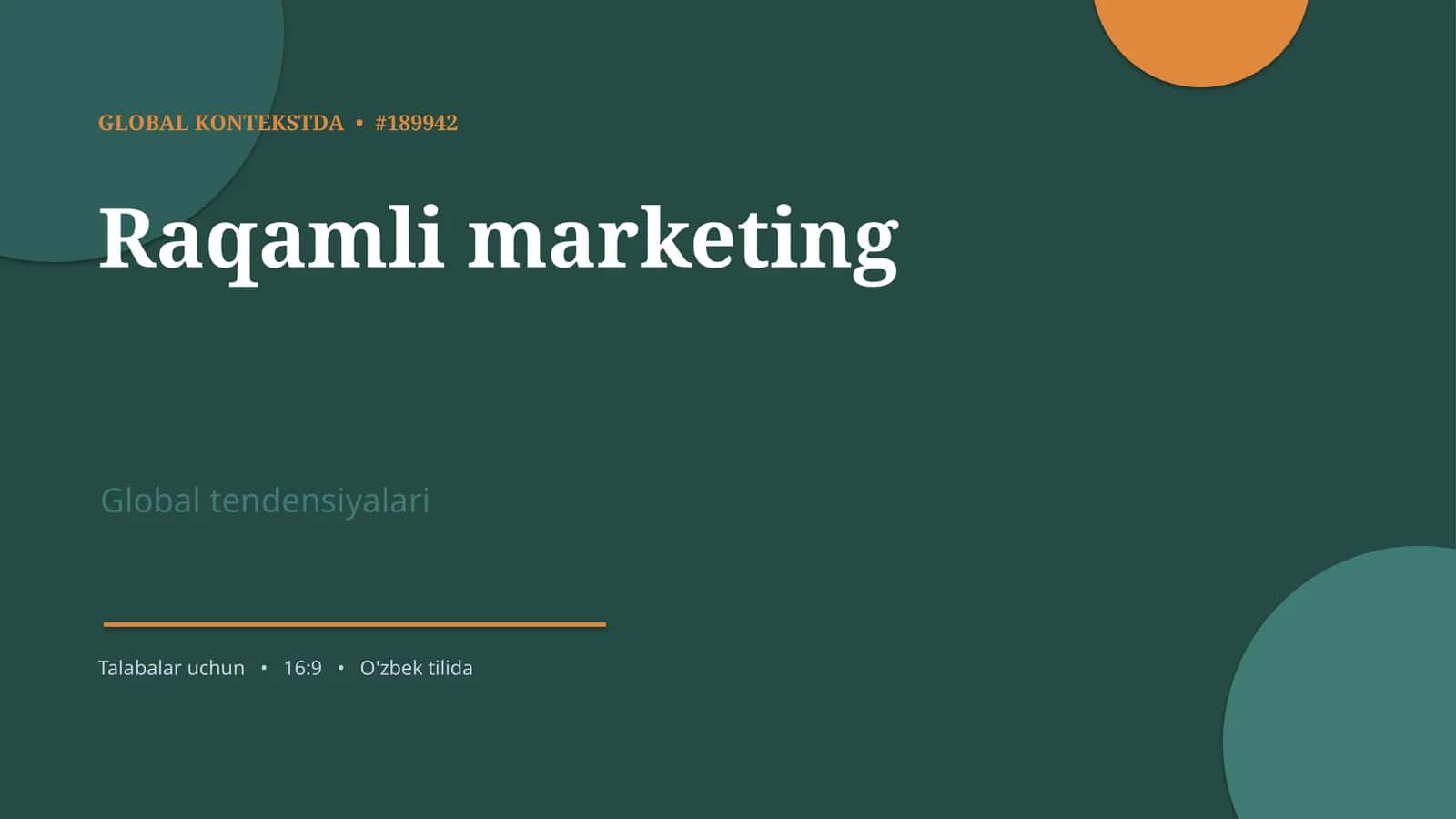 Raqamli marketing 1
