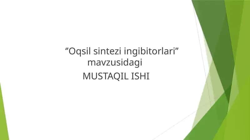 Oqsil sintezi ingibitorlari 1