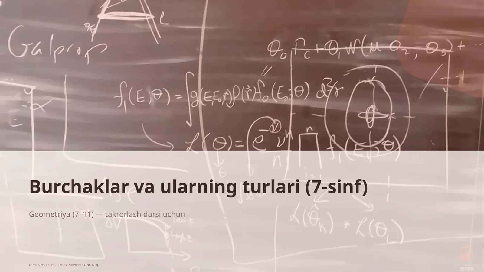 Burchaklar va ularning turlari (7-sinf) 1