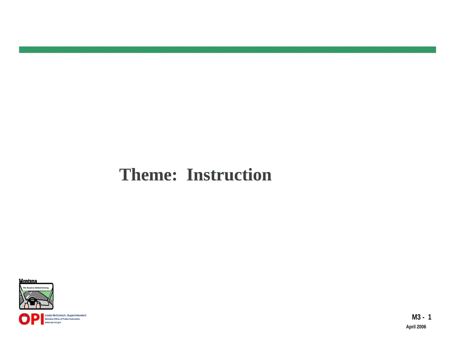 Traffic Signs and Work Zones Instruction 1