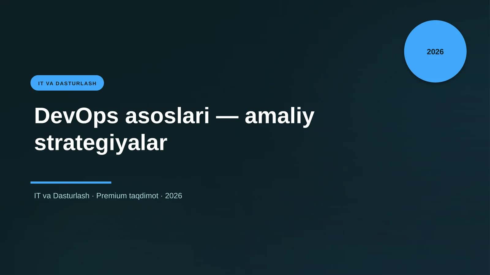 DevOps asoslari — amaliy strategiyalar 1