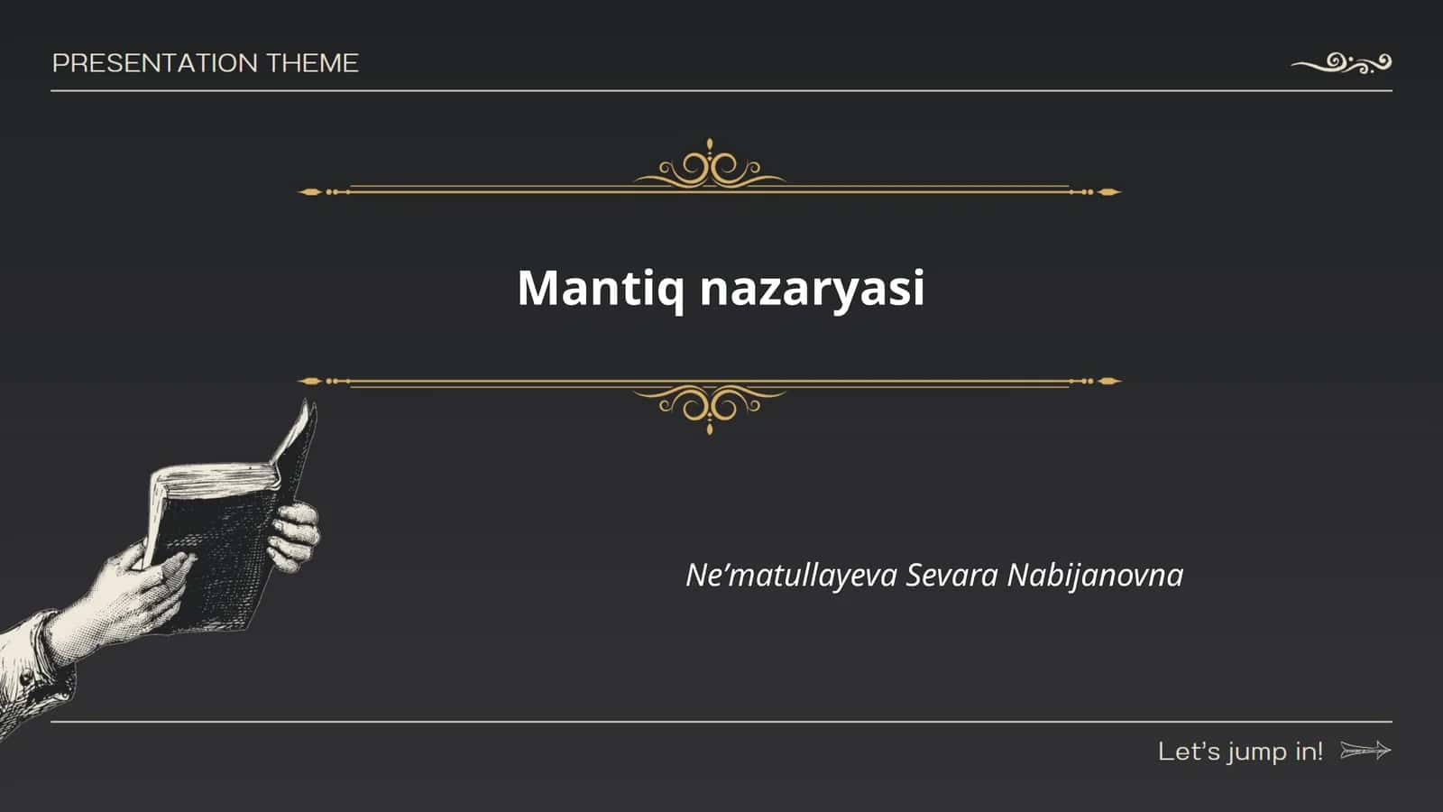 Mantiq nazaryasi 1