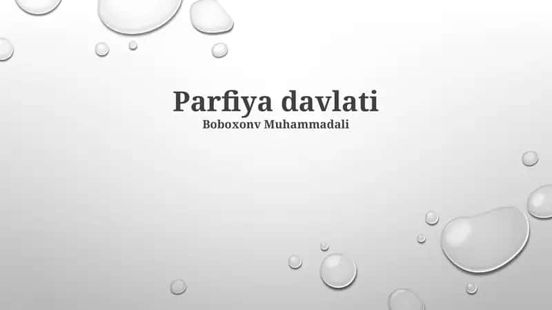 Parfiya Imperiyasining Tarixi 1