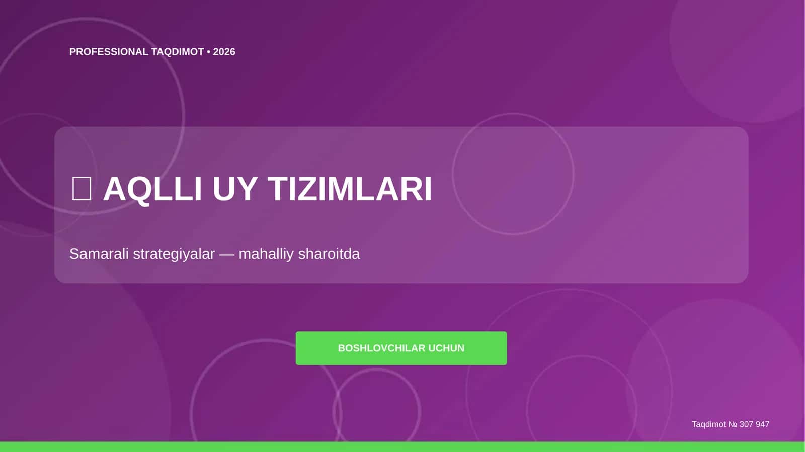 AQLLI UY TIZIMLARI 1