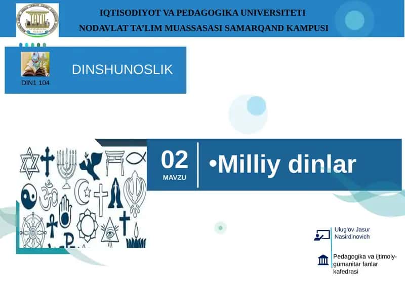 Milliy dinlar 1