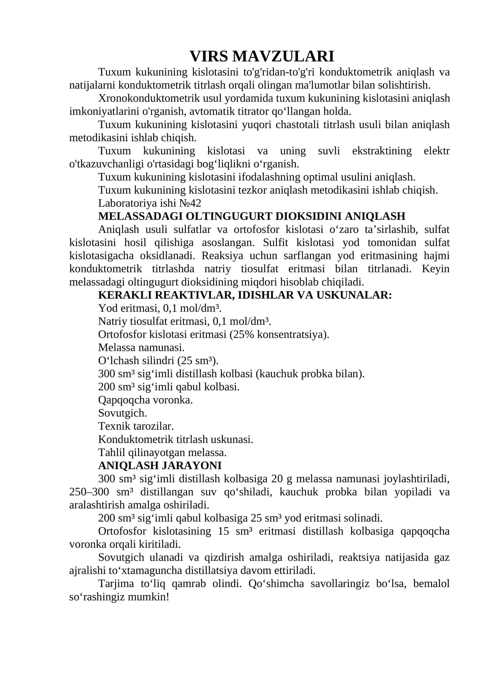 Tuxum kukunining kislotasini aniqlash 1