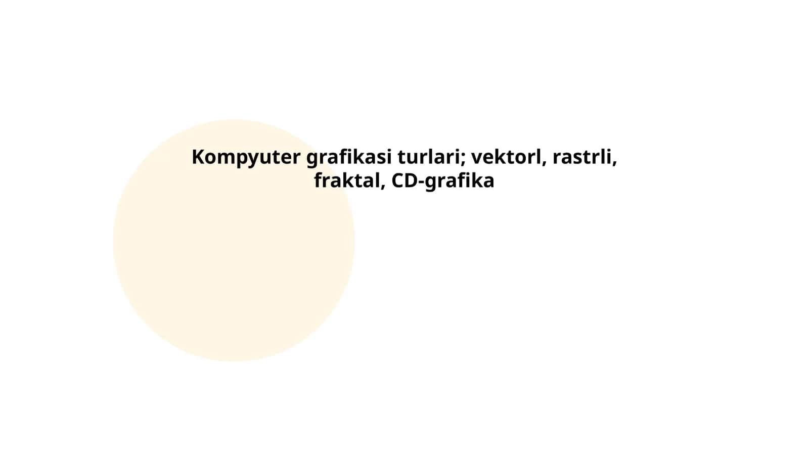 Vektorli grafika asoslari 1
