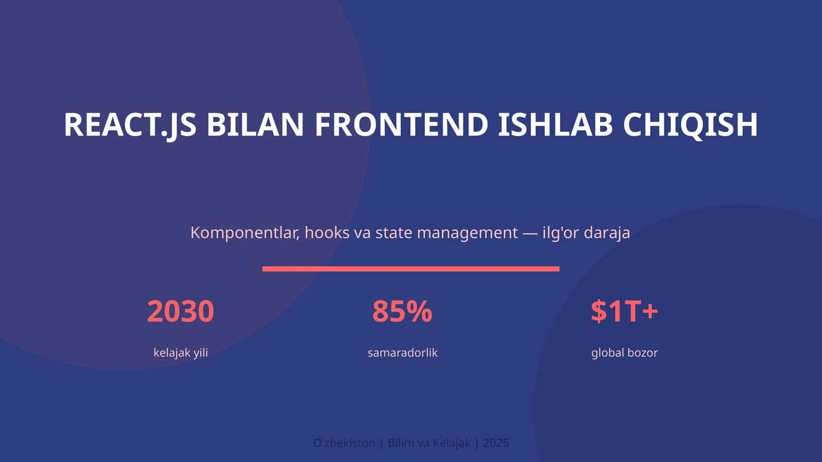 REACT.JS BILAN FRONTEND ISHLAB CHIQISH 1