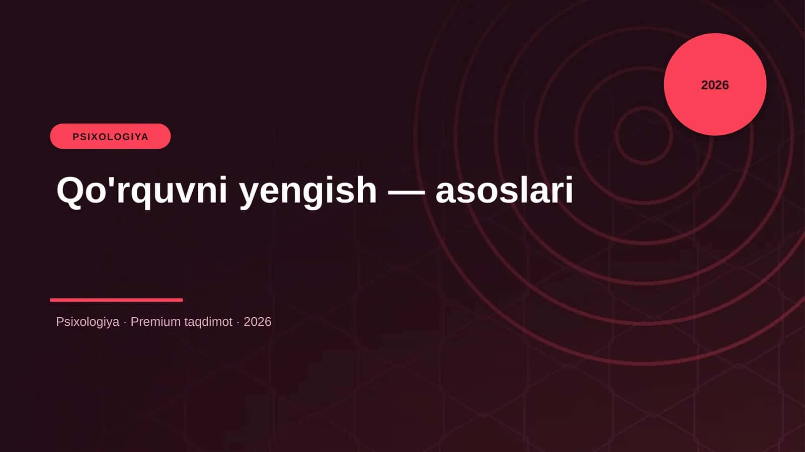 Qo'rquvni yengish — asoslari 1
