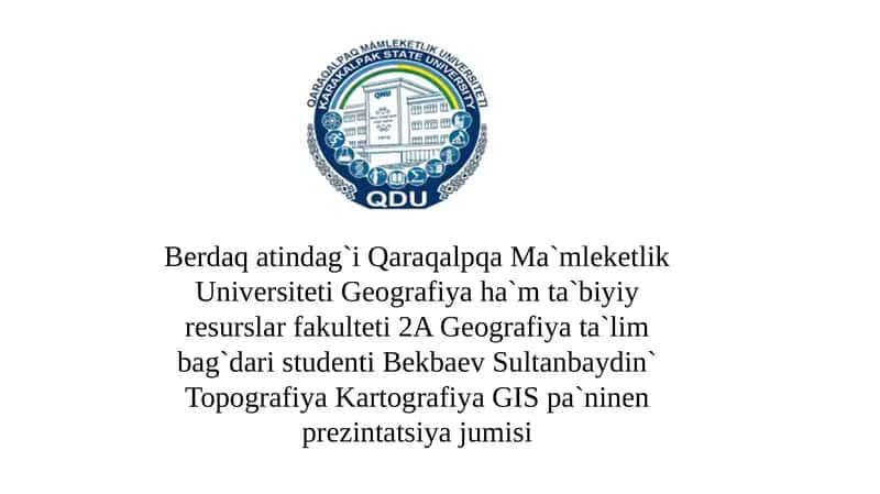 Topografiya Kartografiya GIS 1