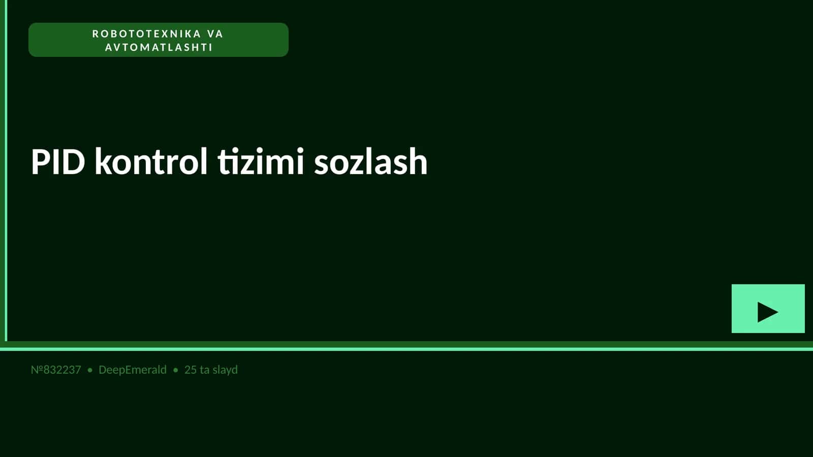 ROBOTOTEXNIKA VA AVTOMATLASHTI 1