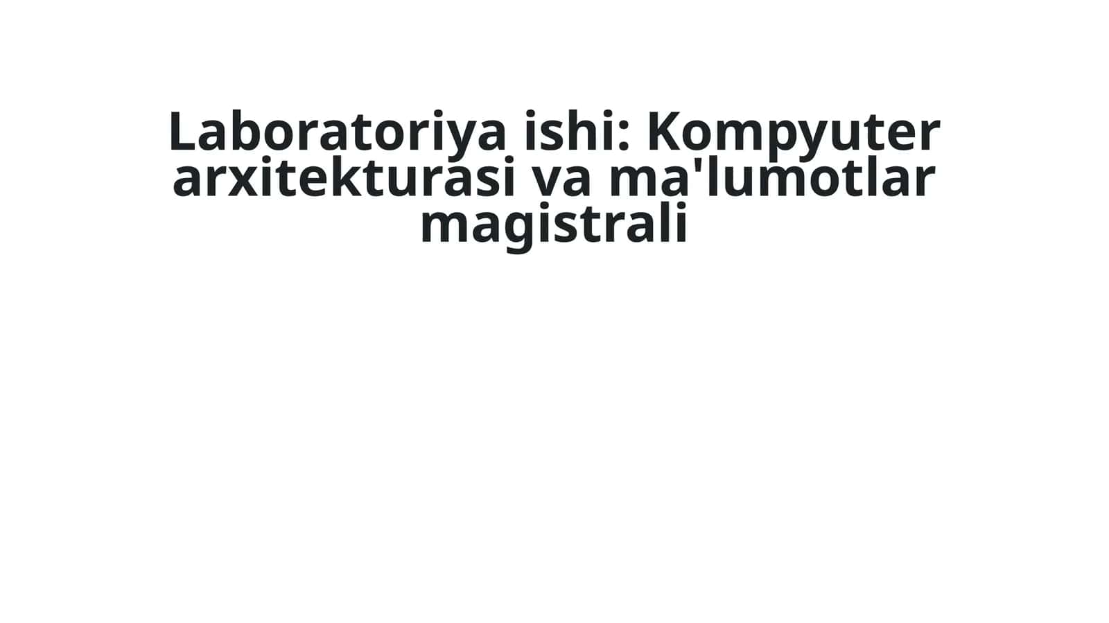 Kompyuter bo'yicha ma'lumot 1