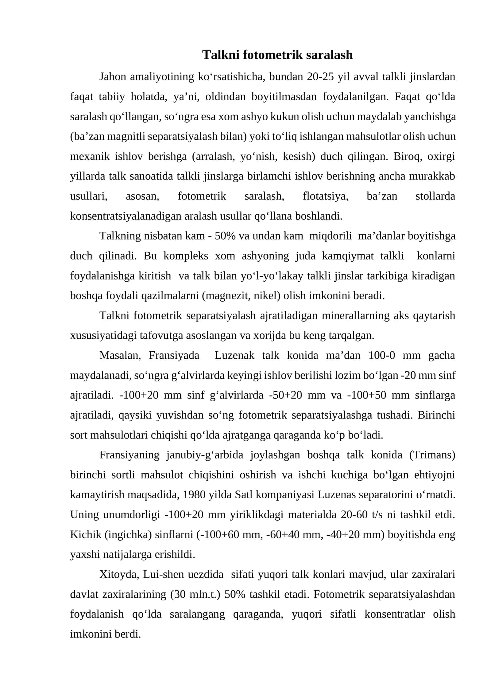 Fotometrik saralash 1