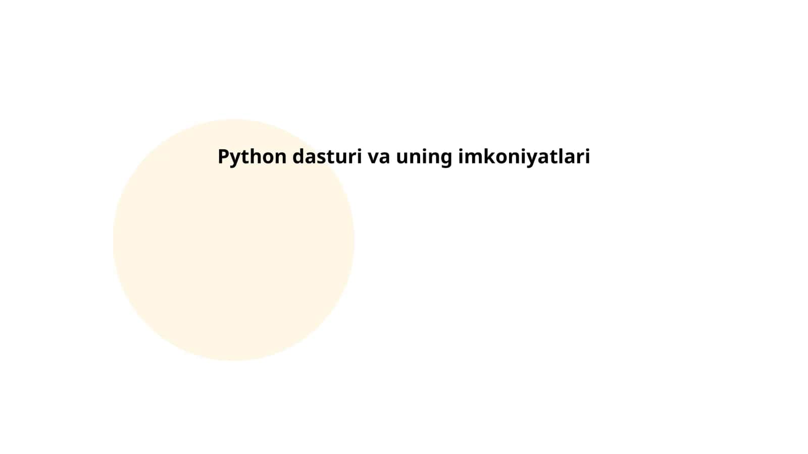 Python dasturining asoslari 1
