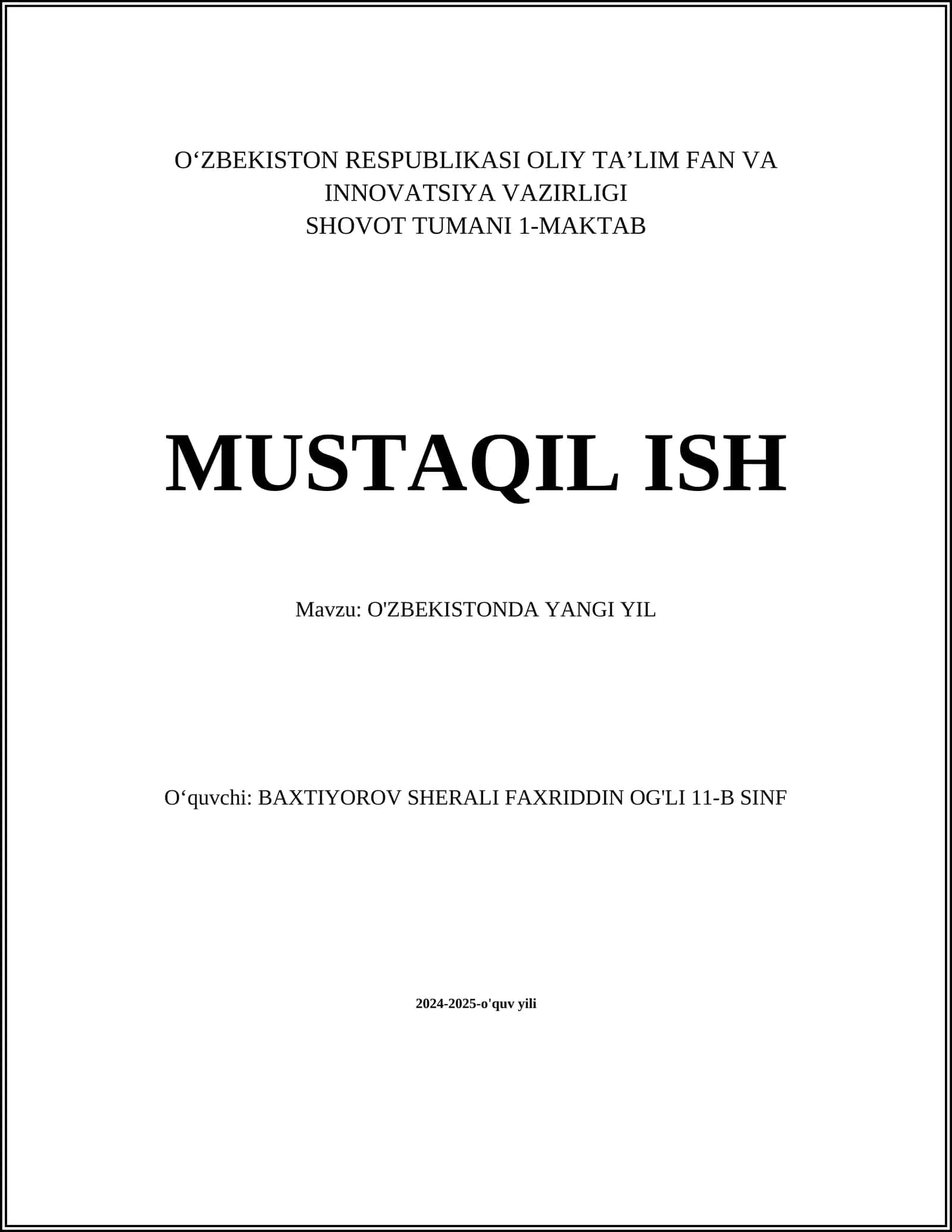 O'zbekistonda yangi yil 1