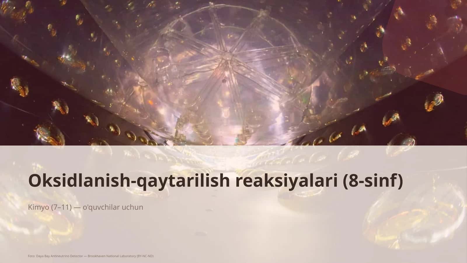 Oksidlanish-qaytarilish reaksiyalari (8-sinf) 1