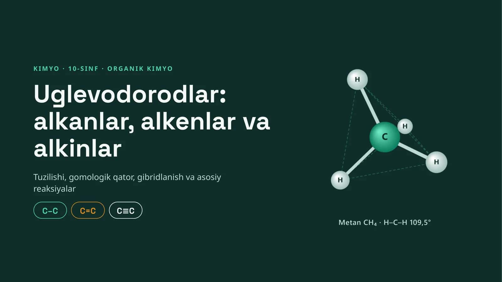 [Uglevodorodlar: alkanlar, alkenlar va alkinlar] 1