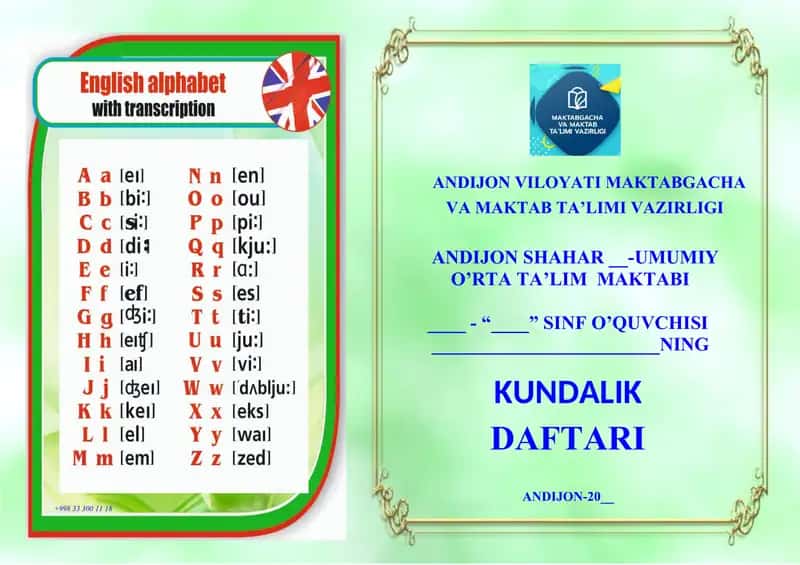 KUNDALIK DAFTARI betlik 1
