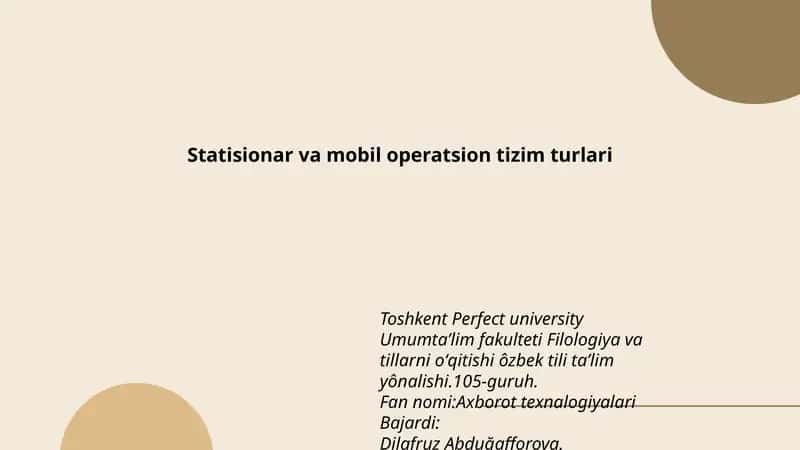Axborot texnalogiyalari 1