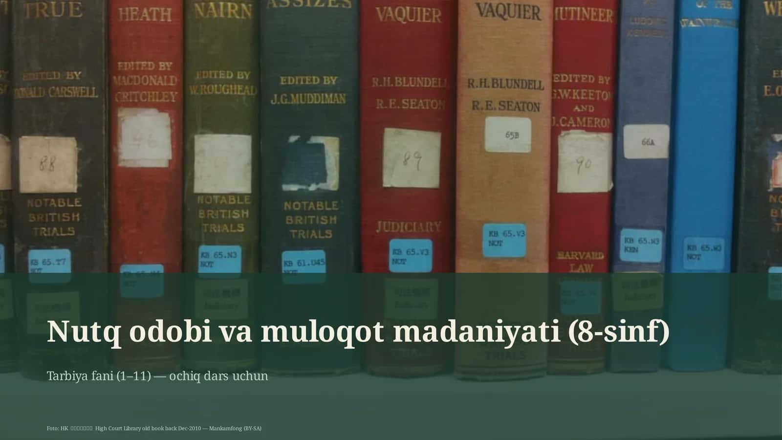 Nutq odobi va muloqot madaniyati (8-sinf) 1
