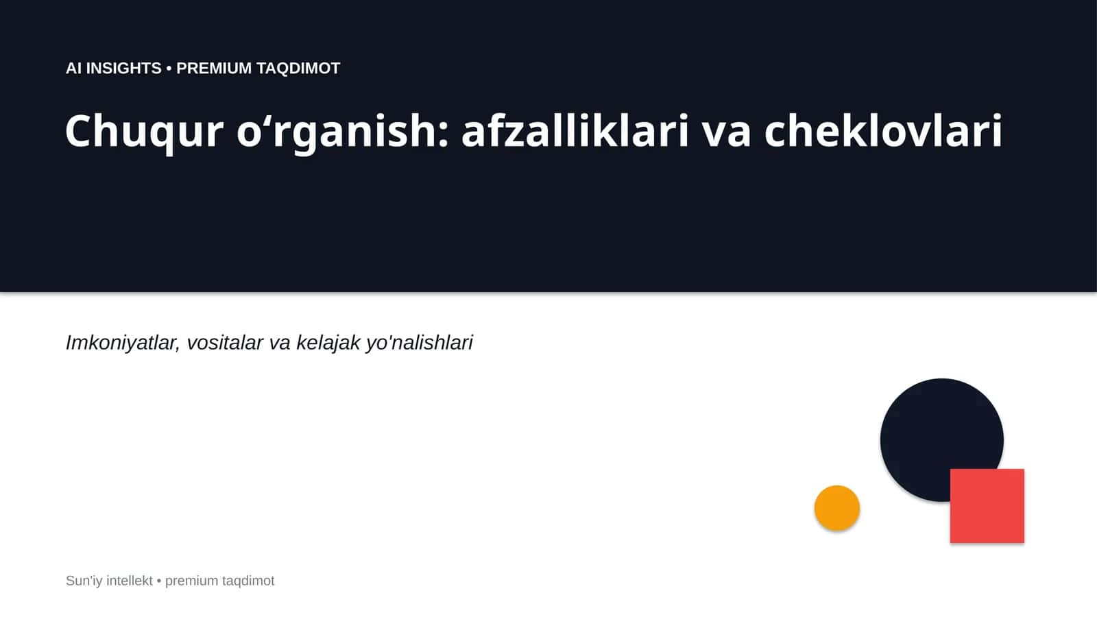 AI INSIGHTS • PREMIUM TAQDIMOT 1