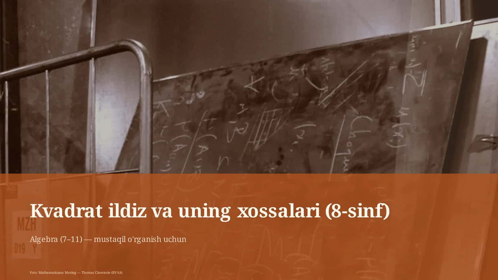 Kvadrat ildiz va uning xossalari (8-sinf) 1