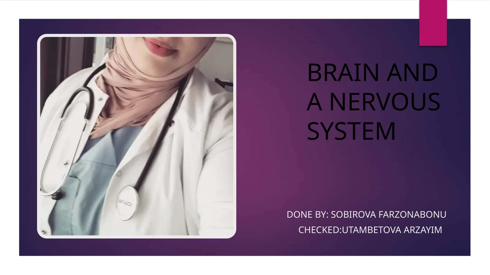 BRAIN AND ANERVOUS SYSTEM 1