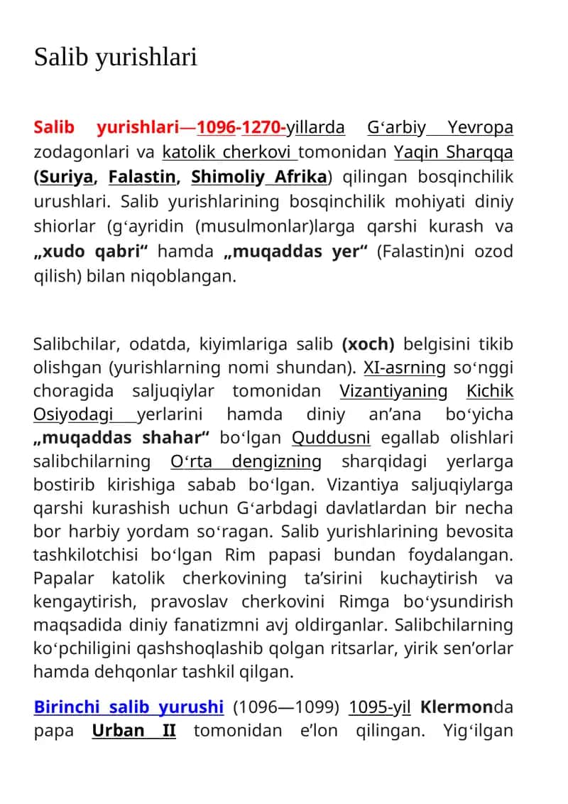Salib yurishlari 1