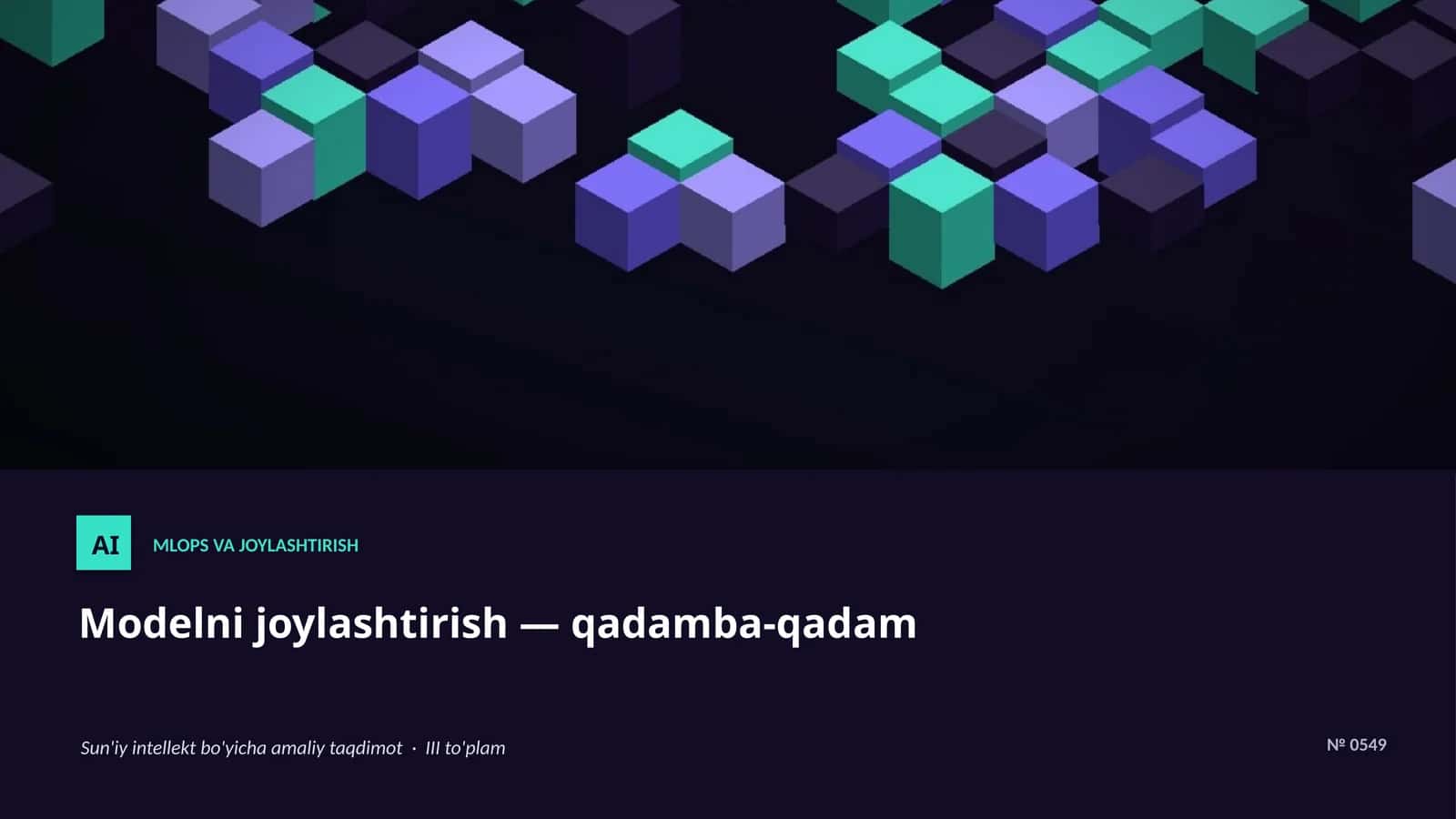 Modelni joylashtirish — qadamba-qadam 1