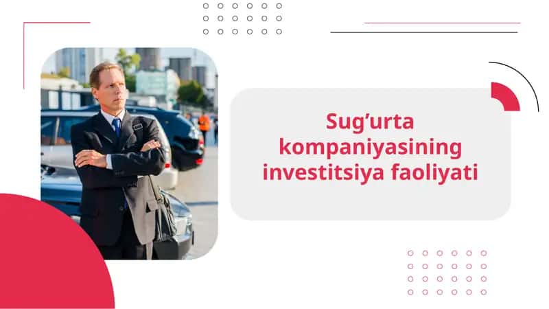 Sug’urta kompaniyasining investitsiya faoliyati 1